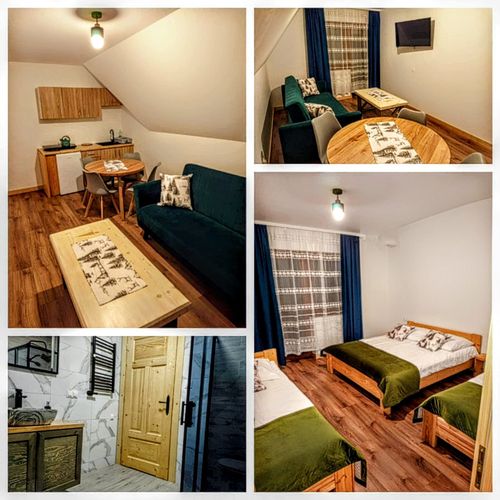 Apartament 4-osobowy na piętrze z balkonem z 1 pomieszczeniem sypialnianym (możliwa dostawka)