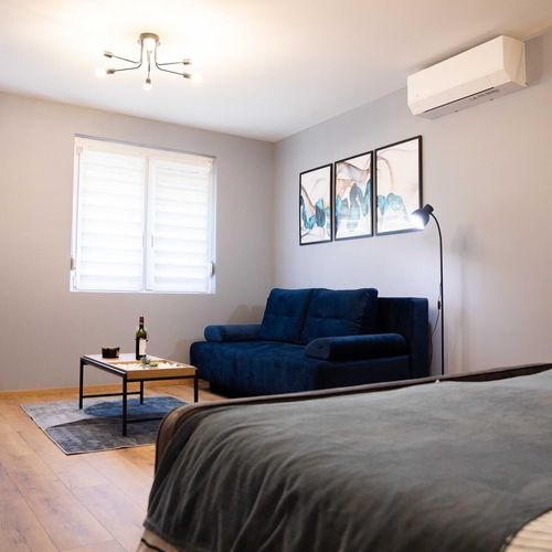 Apartament 4-osobowy na parterze z klimatyzacją z 1 pomieszczeniem sypialnianym