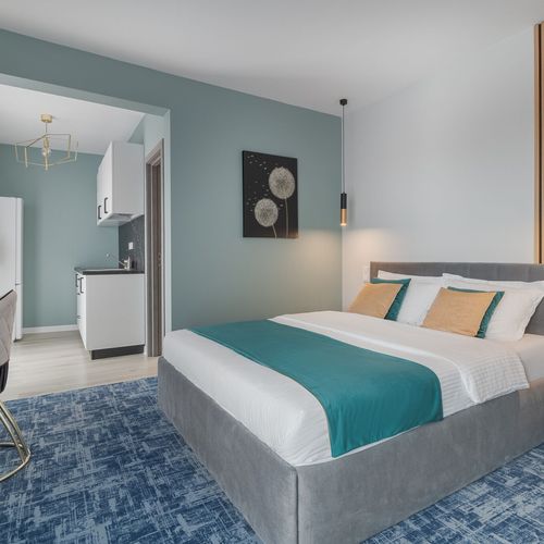 Apartament studio cu balcon cu 1 camera pentru 2 pers.