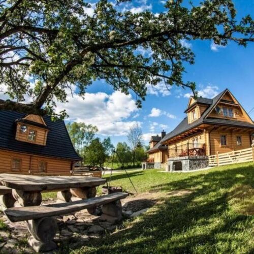 Domek drewniany 10-osobowy cały dom z widokiem na góry (możliwa dostawka)