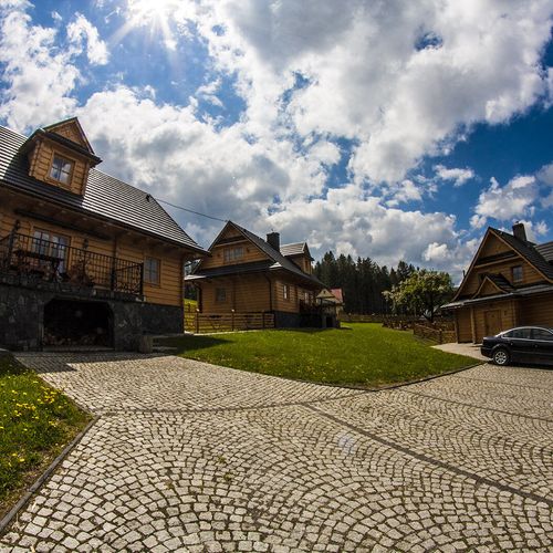 Domek drewniany 10-osobowy cały dom z widokiem na góry