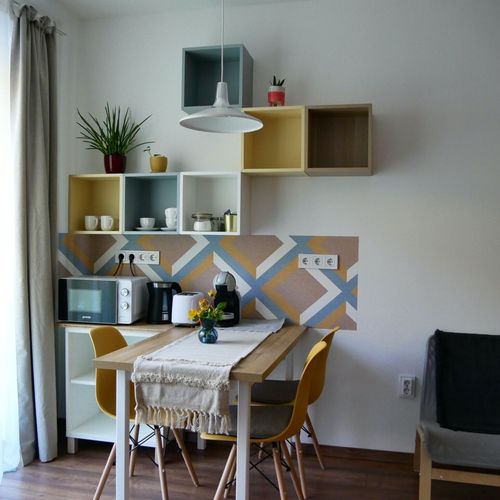 Apartament la parter cu terasă cu 1 camera pentru 2 pers.