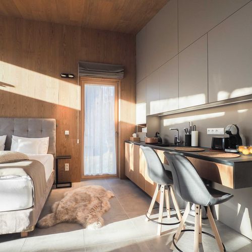 Apartman s manželskou postelí s 1 ložnicí (s možností přistýlky)
