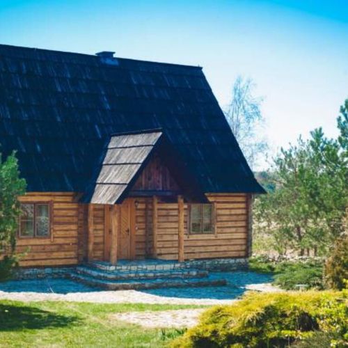 Domek drewniany 7-osobowy z dostępem do ogrodu z łazienką