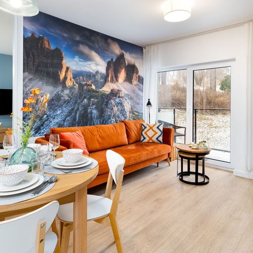 Apartament 4-osobowy z balkonem z prysznicem z 2 pomieszczeniami sypialnianymi