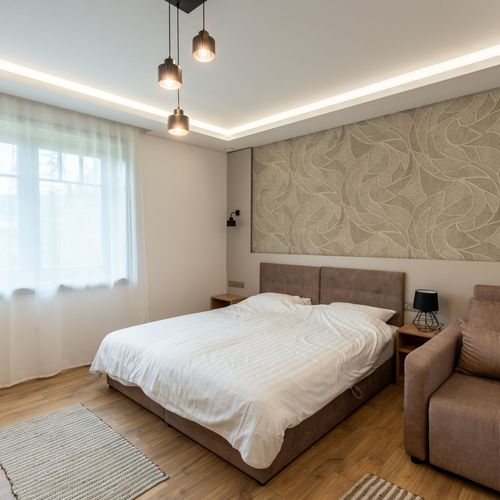 Apartament cu saună și jacuzzi la parter cu 2 camere pentru 6 pers.