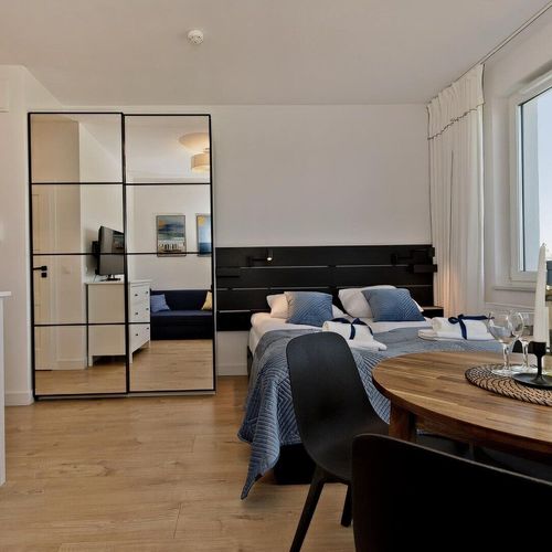 Apartament 3-osobowy na piętrze z balkonem z 1 pomieszczeniem sypialnianym