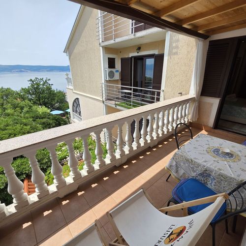 "D" Apartman s manželskou postelí s 1 ložnicí s výhledem na moře (s možností přistýlky)