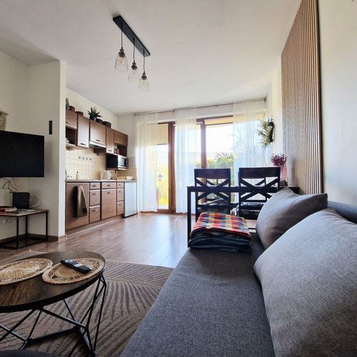 Apartament 6-osobowy z tarasem z widokiem na ogród z 2 pomieszczeniami sypialnianymi