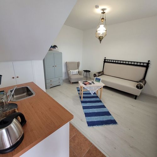 Apartament 2-osobowy z klimatyzacją z widokiem na ogród z 1 pomieszczeniem sypialnianym (możliwa dostawka)
