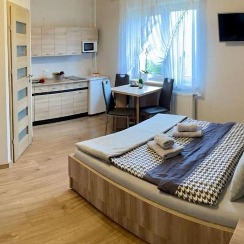 Apartament 3-osobowy z balkonem z 1 pomieszczeniem sypialnianym
