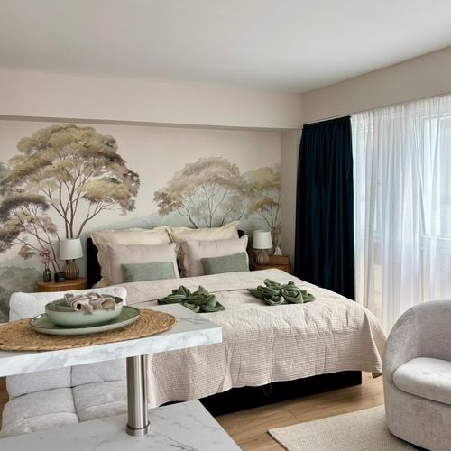 Apartman s manželskou postelí s 1 ložnicí s panoramou na poschodí