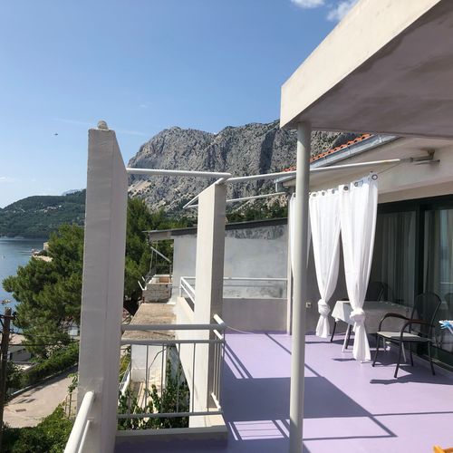 Apartman s klimatizací s manželskou postelí s 1 ložnicí s výhledem na moře A-22573-c