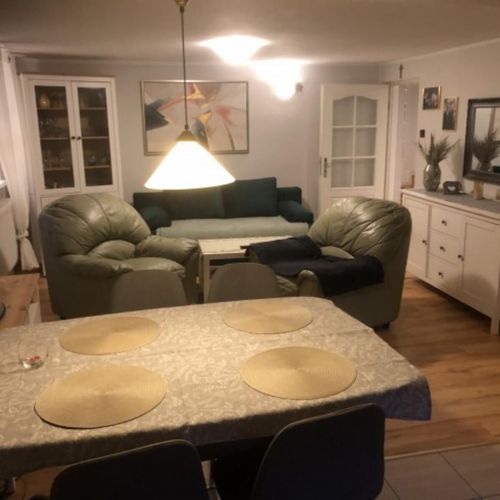 Apartament 4-osobowy na parterze z dostępem do ogrodu z 2 pomieszczeniami sypialnianymi (możliwa dostawka)
