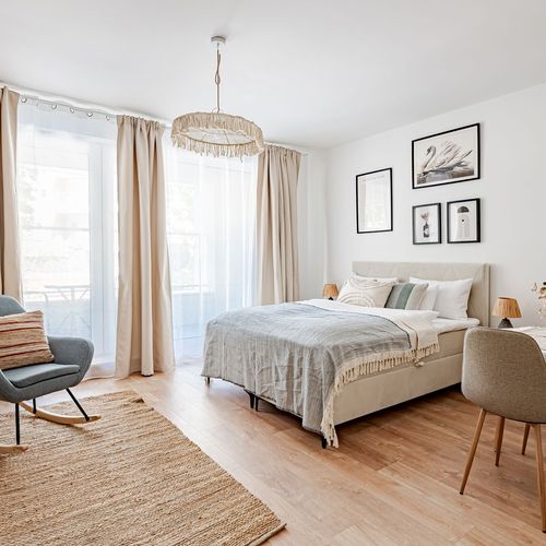 Apartament la etaj cu balcon cu 1 camera pentru 2 pers.