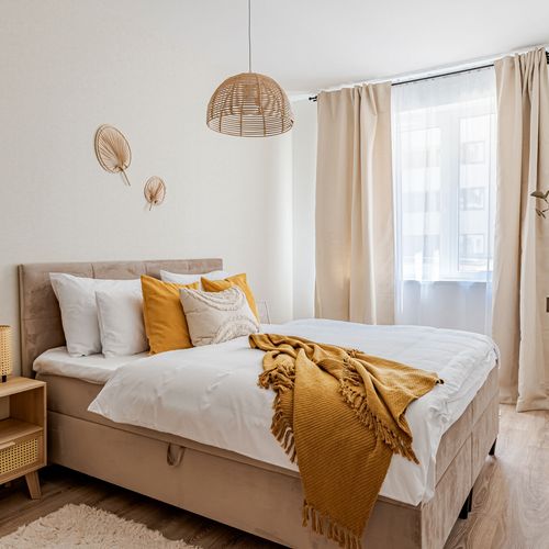 Apartament la etaj cu balcon cu 2 camere pentru 4 pers.