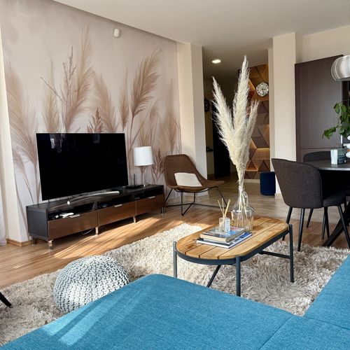 Apartament la parter parțial cu vedere spre lac cu 2 camere pentru 4 pers. (se poate solicita pat suplimentar)