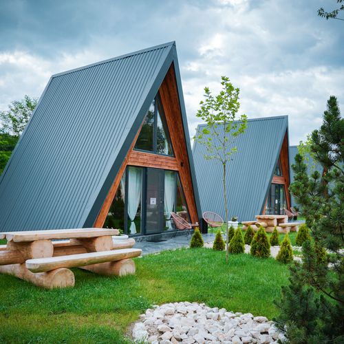 Cabană a-frame pentru 4 pers. (se inchirieaza doar integral)