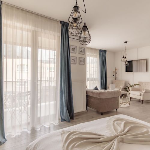 Apartament 2-osobowy Junior z balkonem z 1 pomieszczeniem sypialnianym