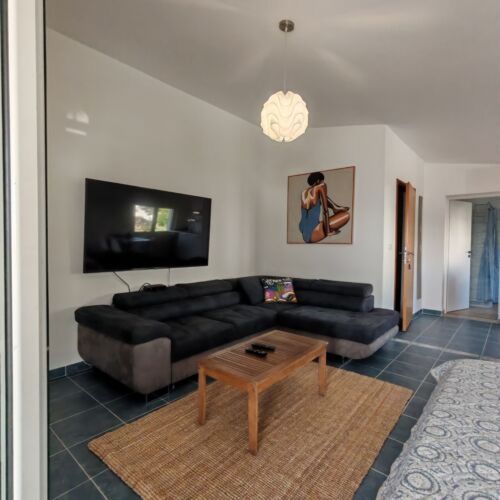 Apartament studio la etaj cu 1 camera pentru 2 pers. (se poate solicita pat suplimentar)