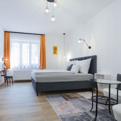 Apartament deluxe la parter cu 1 camera pentru 2 pers.