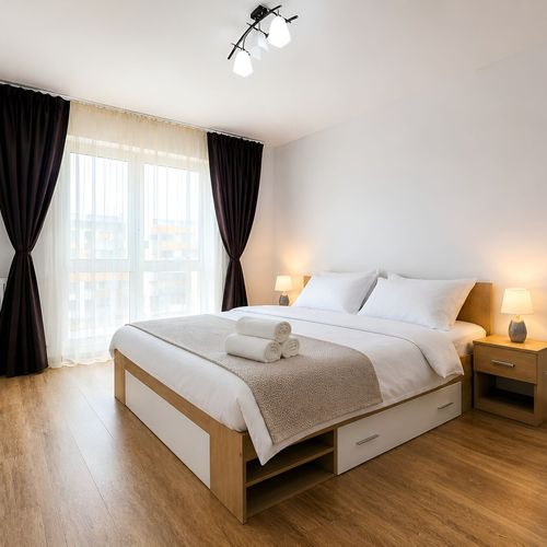 Apartament premium cu balcon cu 2 camere pentru 5 pers.