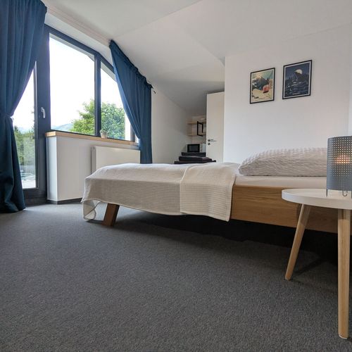 Apartament 2-osobowy na piętrze z widokiem na góry z 1 pomieszczeniem sypialnianym