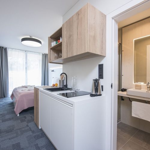 Apartament studio la etaj cu 1 camera pentru 2 pers.