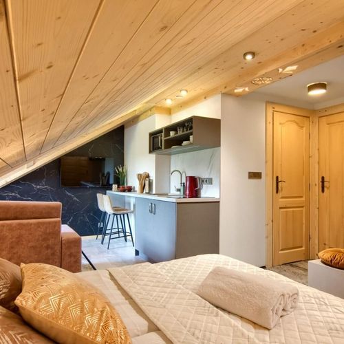 Apartament 2-osobowy z balkonem z widokiem na góry z 1 pomieszczeniem sypialnianym