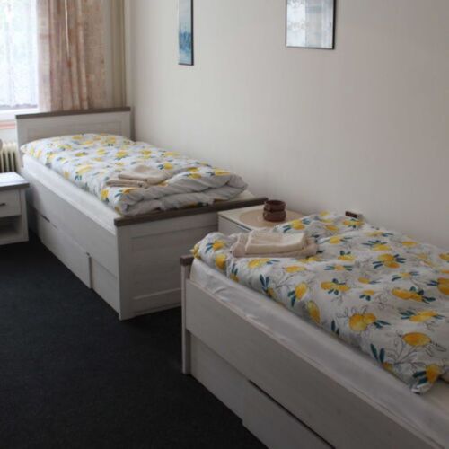 Camera twin la parter cu baie comună