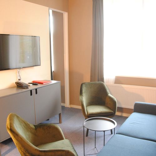 Apartman s koupelnou s manželskou postelí s 1 ložnicí na poschodí (s možností přistýlky)