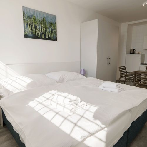 Apartament 4-osobowy z prysznicem z aneksem kuchennym