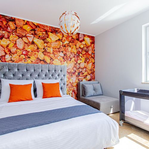 Apartament 5-osobowy na piętrze z widokiem na ogród z 2 pomieszczeniami sypialnianymi