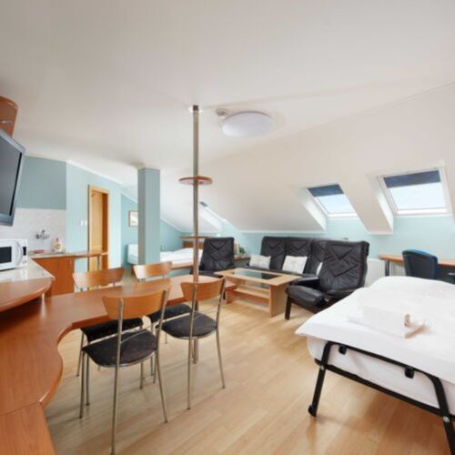 Studio Apartman pro 2 os. s 1 ložnicí v podkroví (s možností přistýlky)