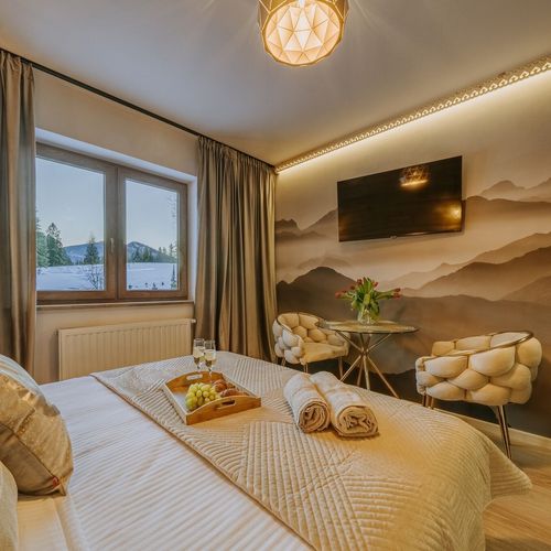 Apartament 2-osobowy na parterze z widokiem na góry z 1 pomieszczeniem sypialnianym