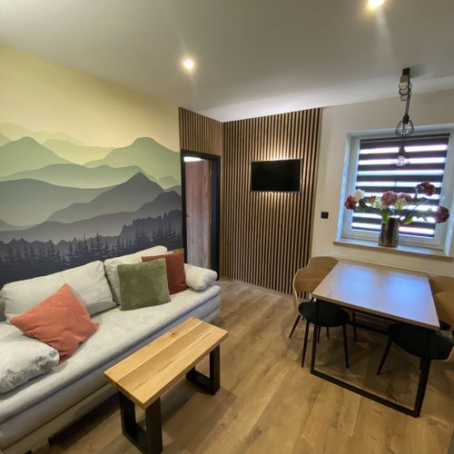 Apartman s koupelnou s vlastní kuchyní s manželskou postelí s 1 ložnicí (s možností přistýlky)