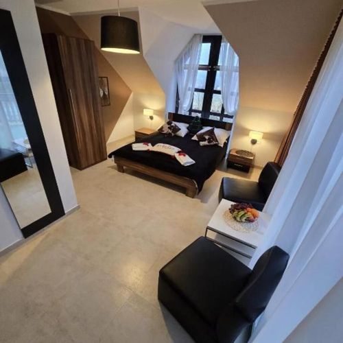Apartman s manželskou postelí s 1 ložnicí s výhledem na hory na poschodí
