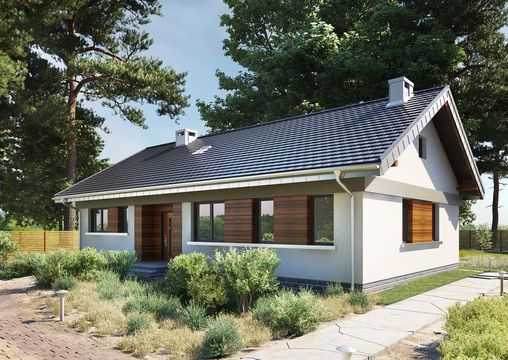 Projekty domów do 120 m² tanich w budowie - Milan Rex (1544) KRD2693