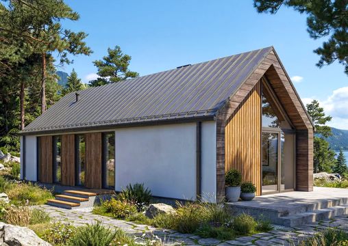 nowoczesna stodoła - projekt domu Jupiter GDE1119.webp