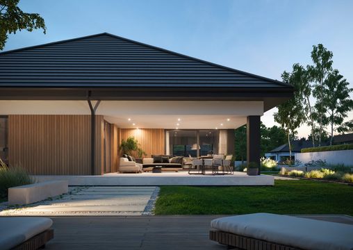 modne projekty domów - projekt NewHouse 761 w2 KRZ1131