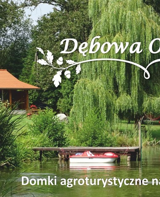 Dębowa Ostoja Olbrachtów Lubuskie- domki agroturystyczne nad stawem