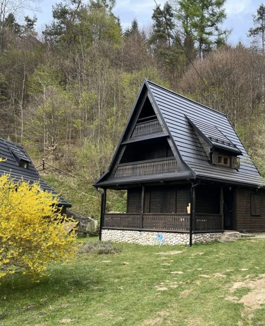 Drewniany domek BB nad rzeką - Krynica-Zdrój