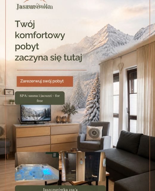 Apartament SKI & SPA Zakopane sauna i jacuzzi w cenie