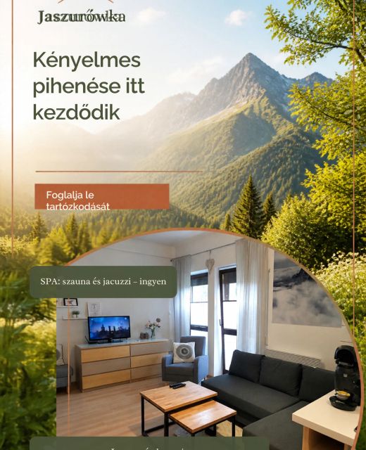 Apartament SKI & SPA Zakopane sauna i jacuzzi w cenie