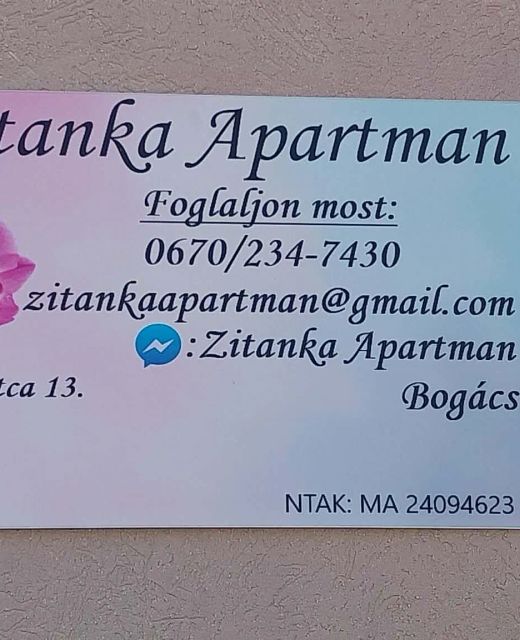Zitanka Apartman Bogács