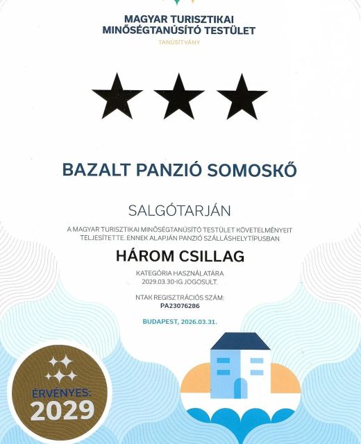 Bazalt Panzió Somoskő Salgótarján