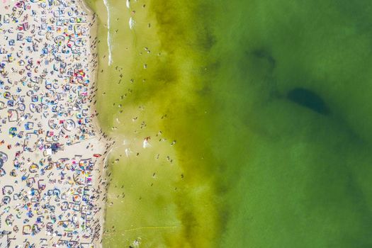 Plaża we Władysławowie z lotu ptaka