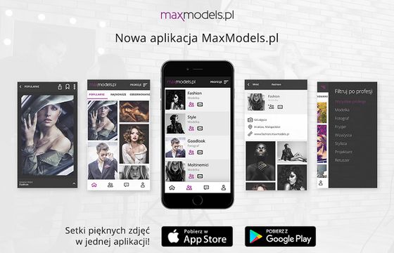 Serwis modelingowy MaxModels.pl dostępny w aplikacji na Androida