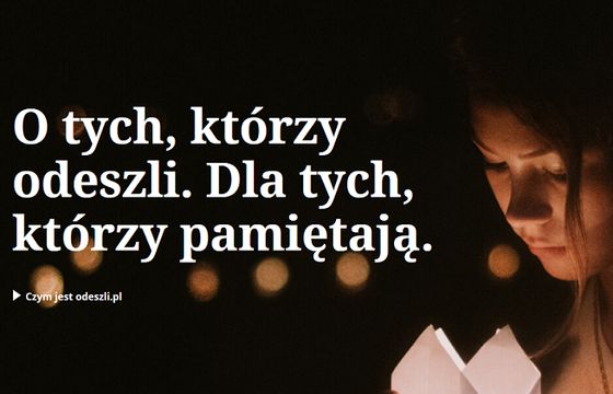 „Gazeta Wyborcza” uruchomiła serwis Odeszli.pl o osobach zmarłych