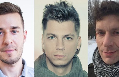 Daniel Biegaj, Michał Brzeczkowski i Michał Tomaszewski w agencji Fenomem